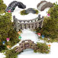 Miniature Bridge, Miniature Garden Accessories Set, DIY Landscape Bridge by OrgMemory
