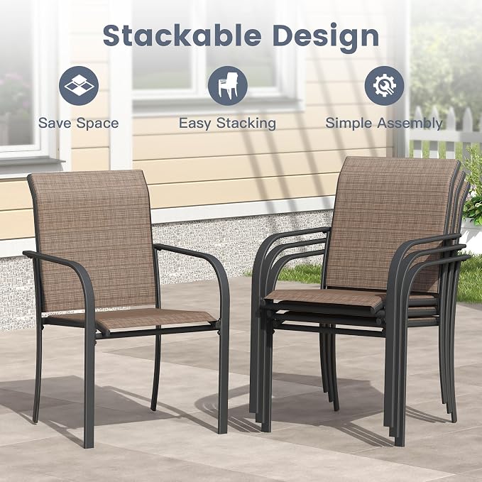 VICLLAX 7 Pieces Patio Outdoor Dining Set - Image 5