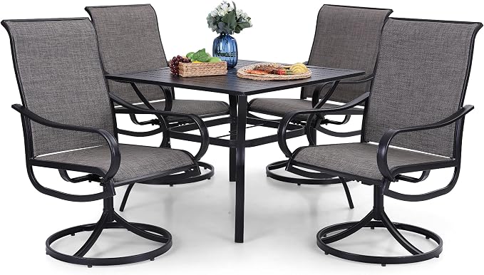 PHI VILLA 5 Piece Patio Dining Set Clearance by PHIVILLAThepioneerofcomfortablehouseholdsupplies