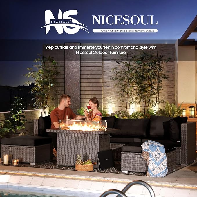 NICESOUL 13 Piece Outdoor Sectional Furniture - Image 9