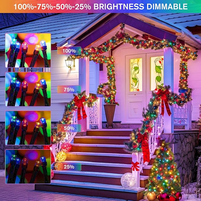 JMEXSUSS 2 Pack Solar String Lights Outdoor Waterproof, Total 66 FT 200 LED - Image 8