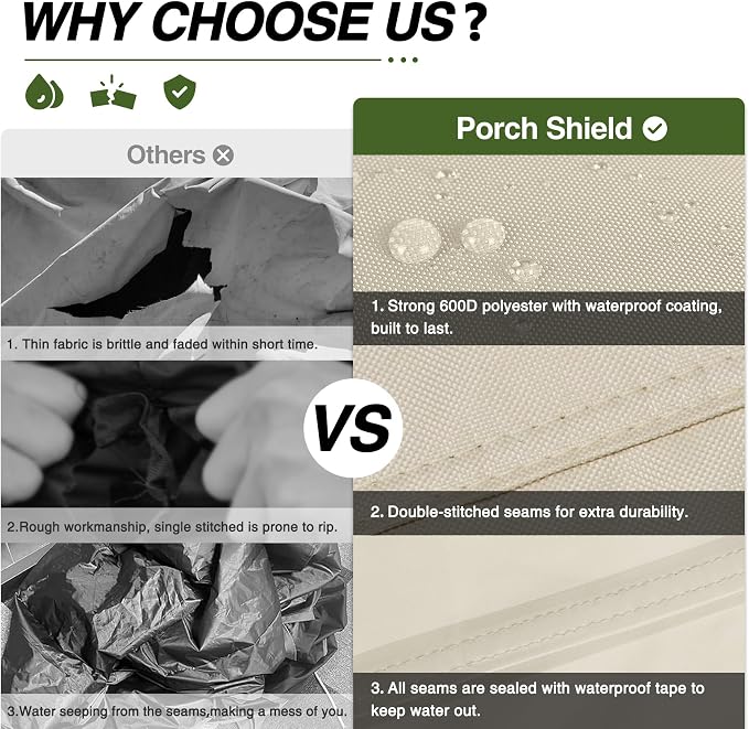 Porch Shield Waterproof Rolling 80-100 Qt Cooler Cart Cover Fits Most Patio Ice - Image 4