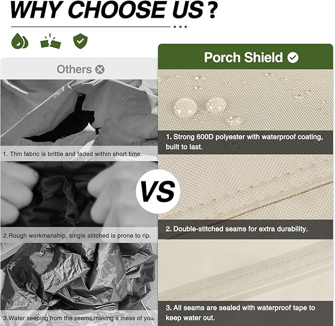 Porch Shield Waterproof Rolling 80-100 Qt Cooler Cart Cover Fits Most Patio Ice - Image 4