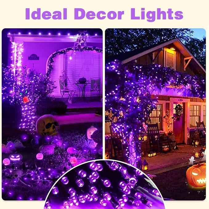 4 Pack Solar String Lights Outdoor, 400 LED Extra-Long 156 FT Solar Lights - Image 3
