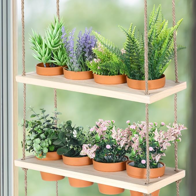 3 Tiered Hanging Herb Planters Hanging Herb Garden Wall - Image 3
