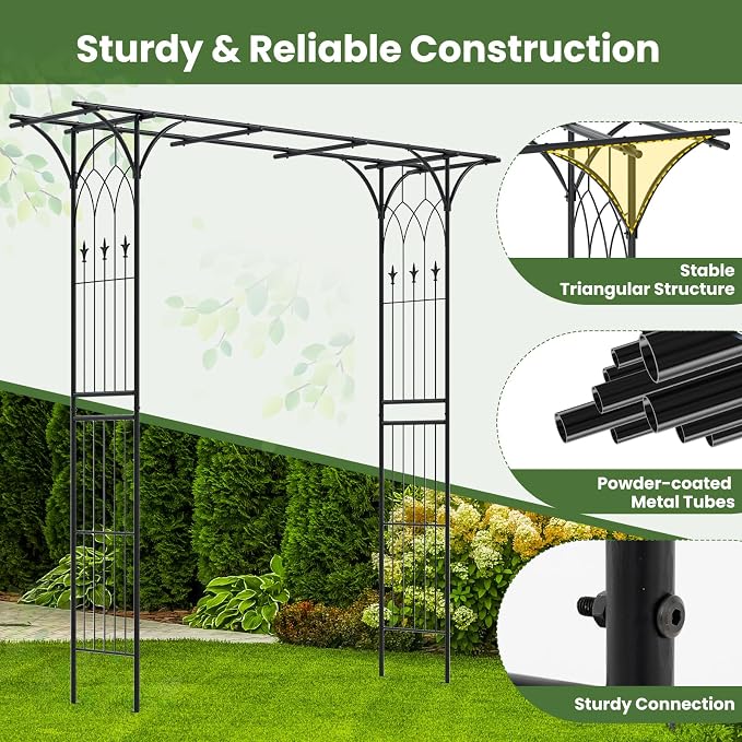 Giantex Metal Garden Arbor - Image 4