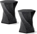 Glitzhome Outdoor Side Table Set of 2, 17.75" H Decorative Garden Stool MGO by Glitzhome