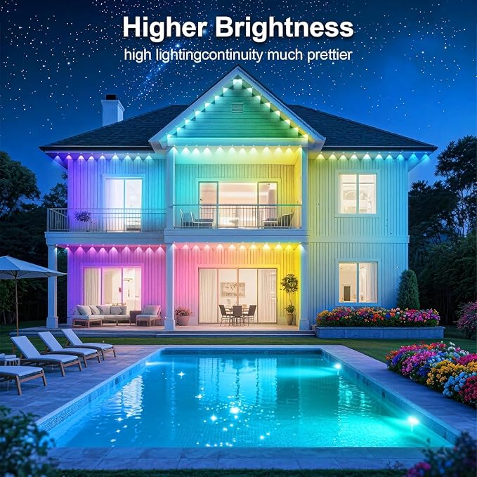 100FT Permanent Outdoor Lights for House Waterproof, IP67 LED Eave Lights - Image 4