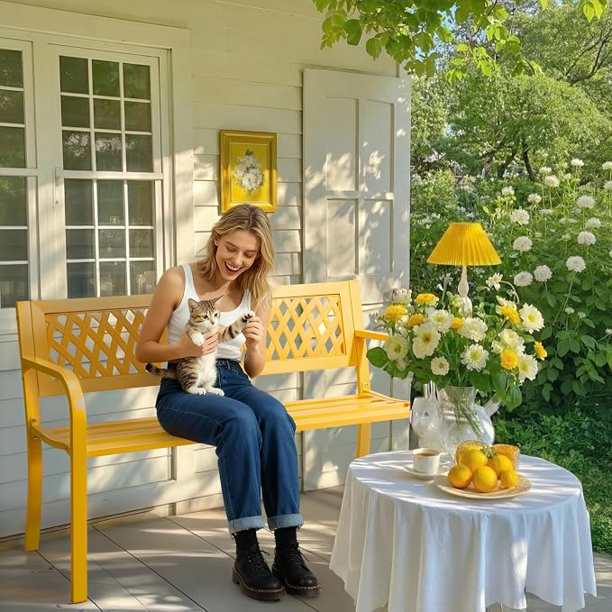 Outvita Outdoor Bench, Patio Bench - Image 2