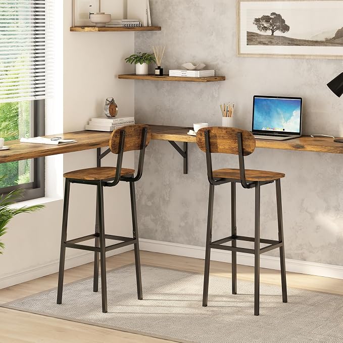 GILLAS Set of 2 Bar Stools, Modern Bar Stool - Image 7