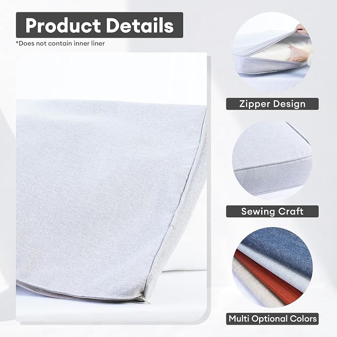 ovios Patio Cushion Covers, Waterproof Cushion Cover - Image 7
