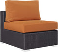 Modway Convene Wicker Rattan Outdoor Patio Sectional Sofa Armless Chair in by Modway