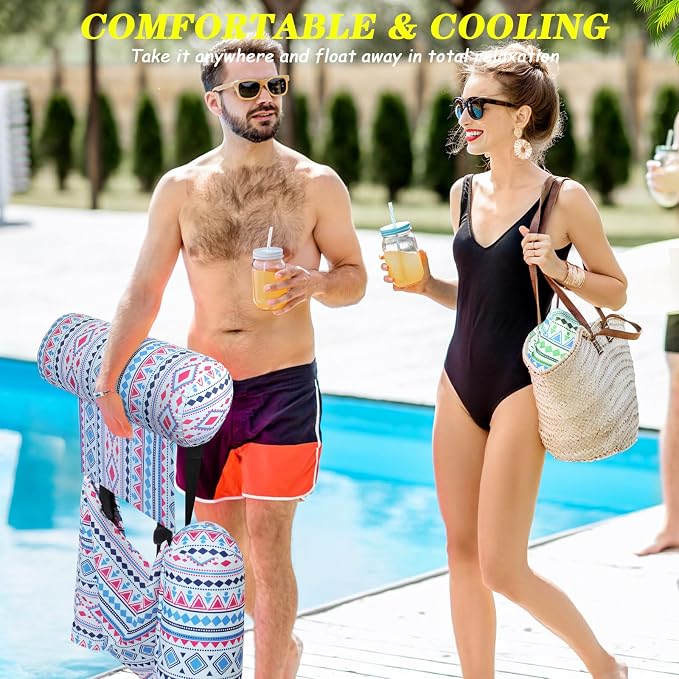 2 Pack Inflatable Pool Float for Adult Adjustable Hammock Float Chair Fabric - Image 7
