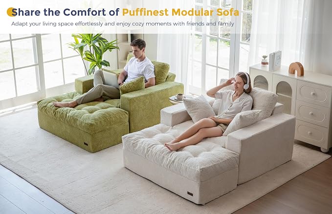 MAXYOYO Modular Sectional Chaise Lounge Sofa, Upholstered Lounge Chair - Image 6