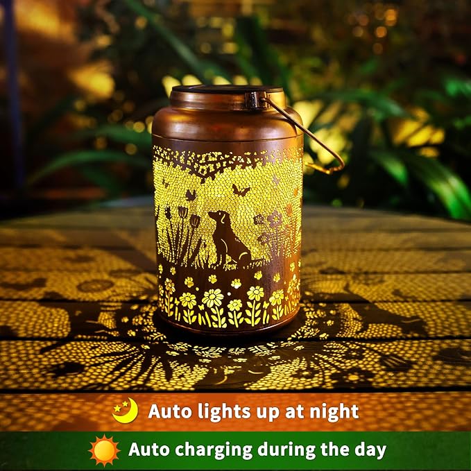 Solar Lanterns Outdoor Waterproof Garden Decor Dog Solar Lights Gifts - Image 3