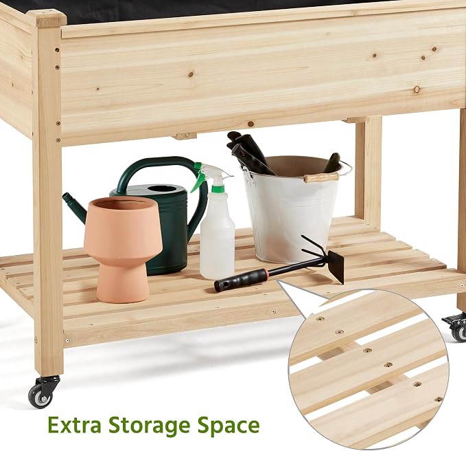 Yaheetech 42x23x33in Wooden Raised Garden Bed - Image 7