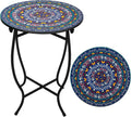 Fashion&cool Small Outdoor Side Table, Weather Resistant Metal Desk End Table by Fashion%26cool