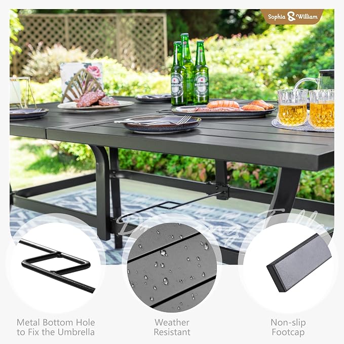 Sophia & William 7 Pieces Patio Dining Set - Image 3