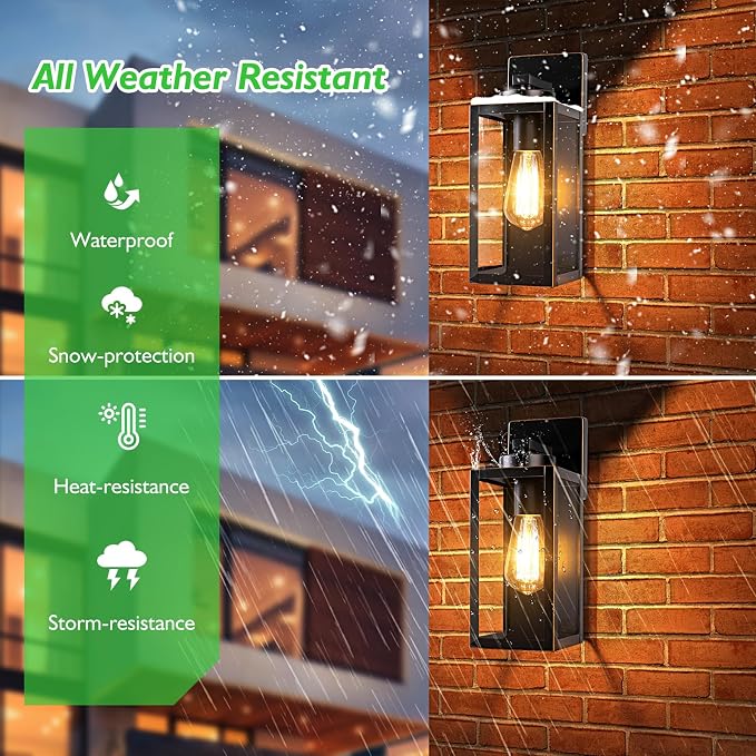 BesLowe Outdoor Wall Light Fixtures, Exterior Waterproof Wall Lanterns - Image 4