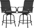 Yaheetech 2 Piece Patio Swivel Bar Stools Texteline Bistro Chairs by Yaheetech
