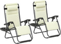 Outsunny Zero Gravity Chairs Set of 2, Reclining Folding Zero Gravity Lounge by Outsunny
