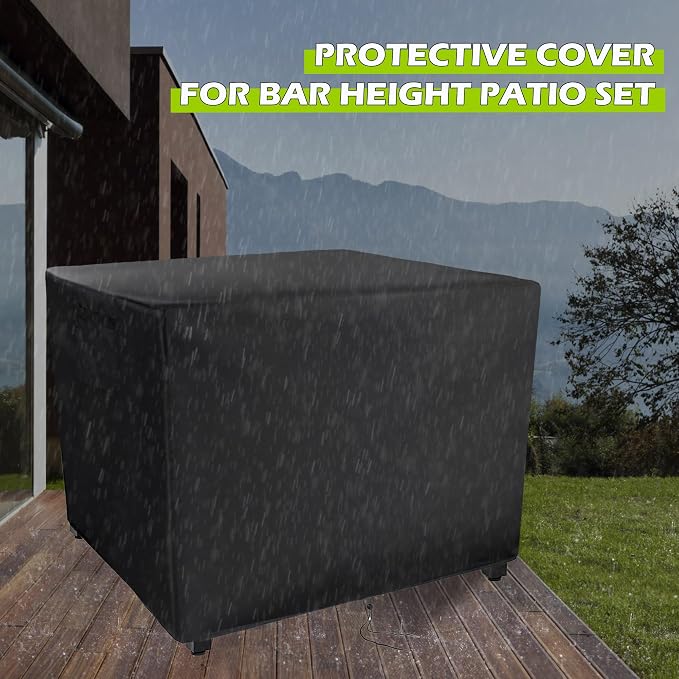 Bar Height Patio Set Cover for 5-Piece Outdoor Bar and Chairs Set, Outdoor - Image 6
