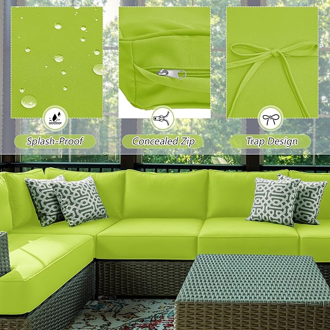 Patelai 11 Pcs Waterproof Patio Cushion Covers - Image 4