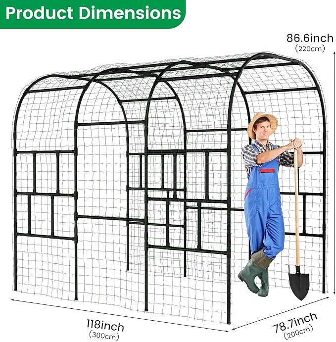 SUNYRISY Outdoor Garden Arch Trellis, Plant Support - Image 4