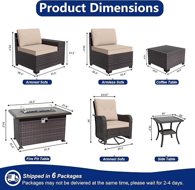 10 Pieces Patio Furniture Set - Image 2