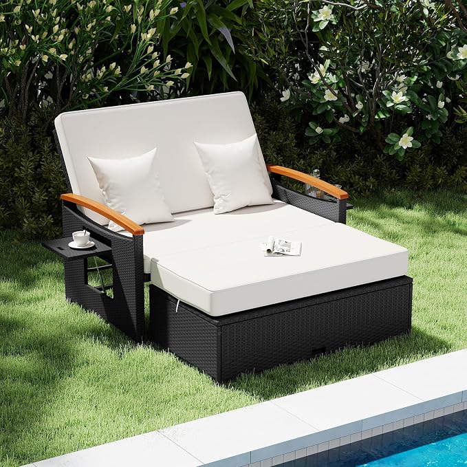 Tangkula Patio Rattan Daybed - Image 3