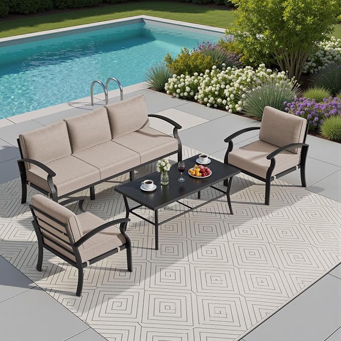 Kullavik Aluminum Patio Furniture Set - Image 5