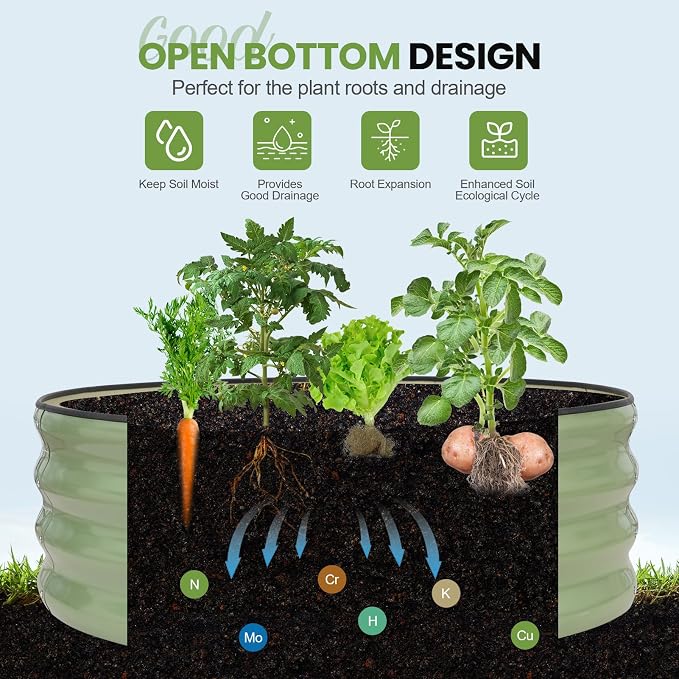 G GOOD GAIN Round Raised Garden Bed - Image 5
