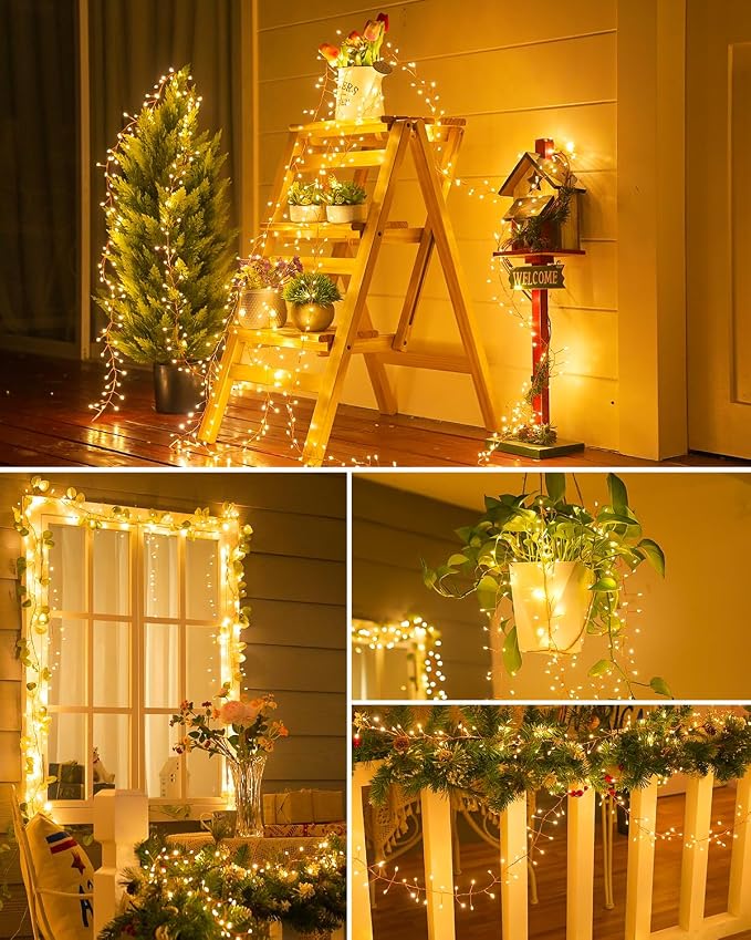Brightown Solar String Lights for Outside, 19.6Ft 240 LED Solar String Lights - Image 8