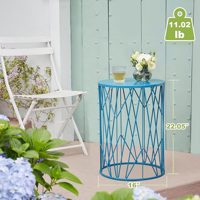 HFHOME Set of 3 Heavy-Duty Round End Table, Side Table, Coffee Table - Image 4