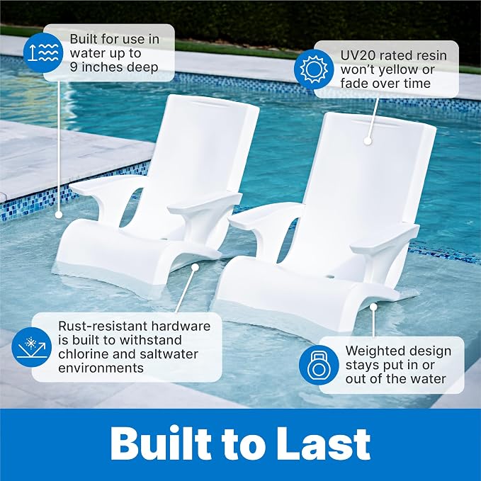 Step2 Vero Adirondack Chair, Stylish Poolside Lounger, Fade-Resistant, - Image 5