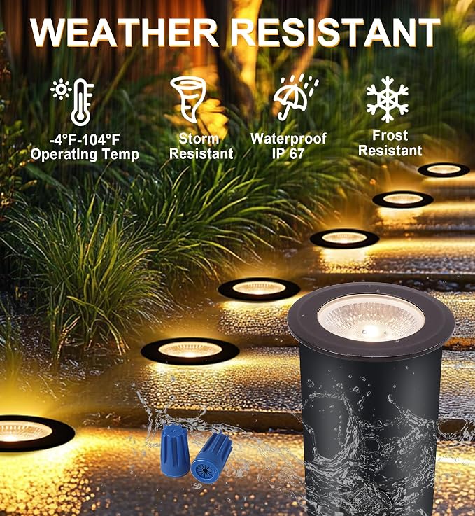 CLOUDY BAY 9W LED Landscape Well Lights, 2700K/3000K/3500K/4000K/5000K - Image 7