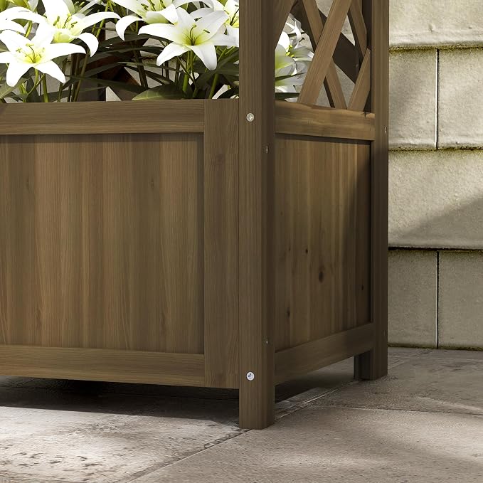Outsunny Wooden Raised Garden Bed - Image 9