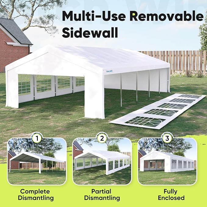 Quictent 20x30ft Party Tent Heavy Duty Outdoor Canopy Tent Carport Wedding - Image 5