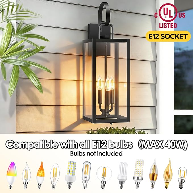 25'' Large Dusk to Dawn Outdoor Wall Light - Image 6