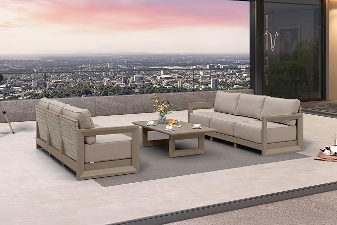 PURPLE LEAF Patio Furniture Set Open-End Outdoor Couch by Unknown