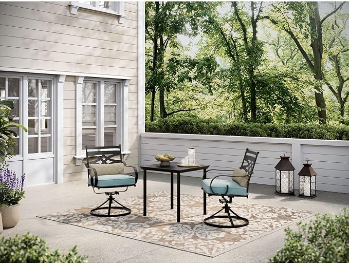 Hanover Montclair 3-Piece Outdoor Bistro Set - Image 3