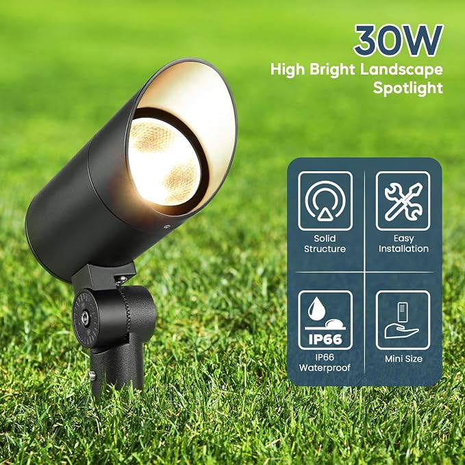 30W Spot Lights Outdoor LED Spotlight 120V 3000LM Ultra Bright Flag Pole Light - Image 5