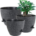 Large Self Watering Pots, 12/10/9 Plastic Planters by UOUZ