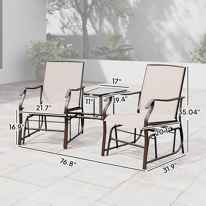 Outsunny Outdoor Glider Chairs - Image 3