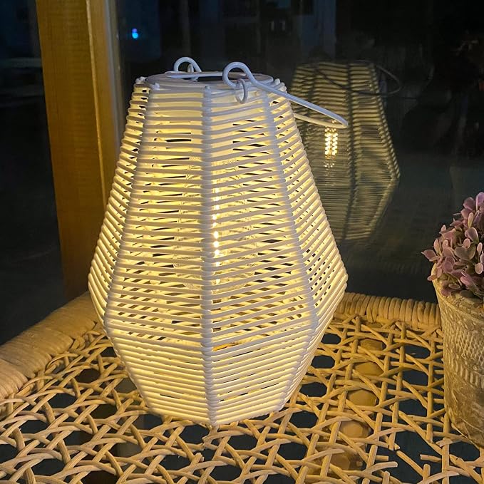 Outdoor Solar Lantern Hanging Decorative Rattan Lanterns by BUARO8AGA