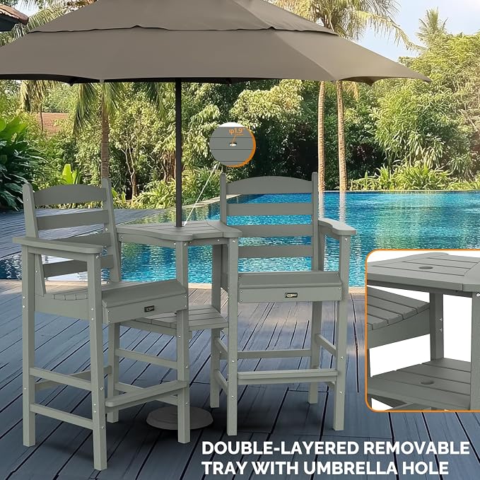 VINGLI Tall Adirondack Chairs Set of 2 - Image 6