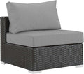 Modway EEI-1854-CHC-GRY Sojourn Wicker Rattan Outdoor Patio Sunbrella Fabric by Modway