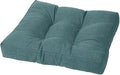 Cushion Source Tufted Ottoman Cushions, Sunbrella Elements Cast Lagoon by CushionSource