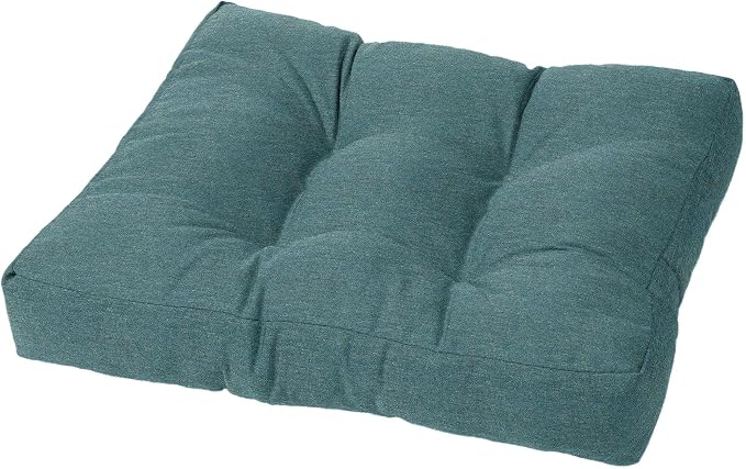 Cushion Source Tufted Ottoman Cushions, Sunbrella Elements Cast Lagoon by CushionSource