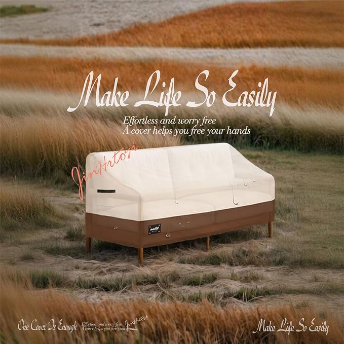 JinHrtoyi 2-Seater Patio Loveseat Cover, 60Wx38Dx35H inches Outdoor Furniture - Image 8